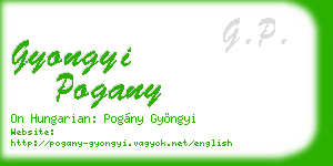 gyongyi pogany business card